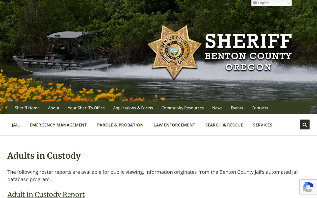Corvallis residents directory Benton County adults in custody report