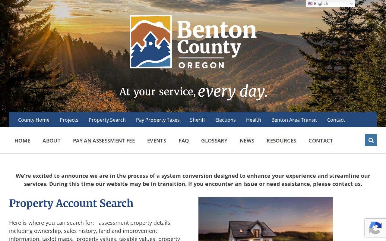 Corvallis residents directory Benton County property account search