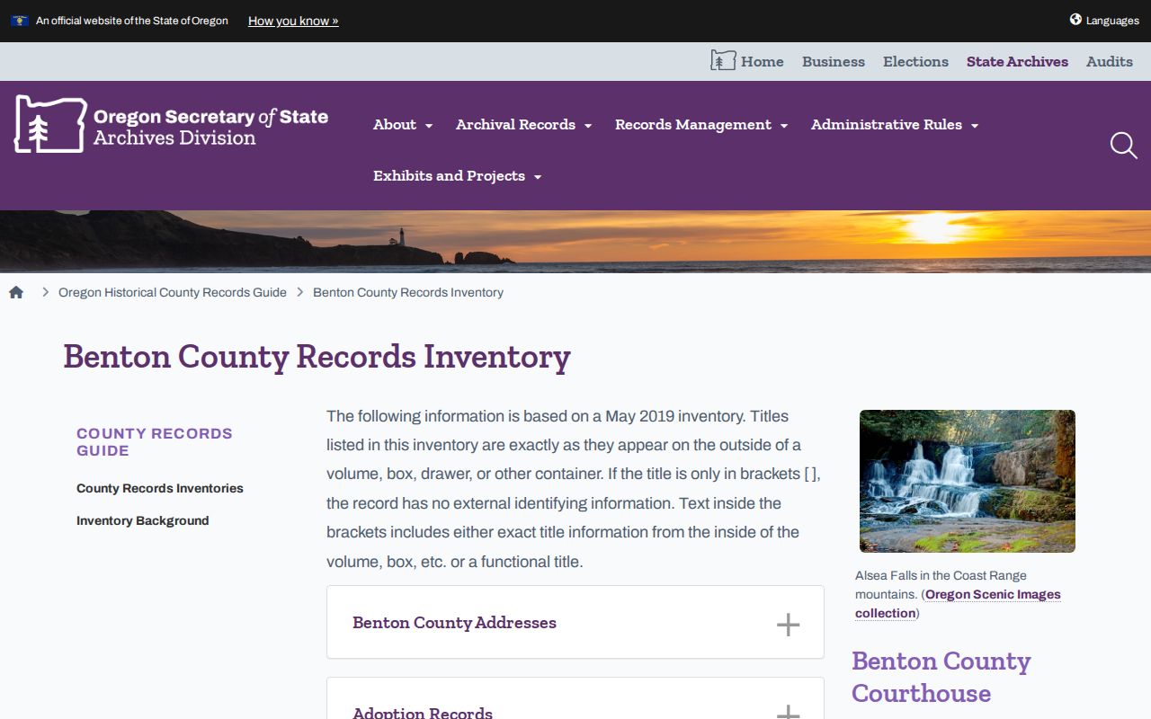 Corvallis historic address records Benton County inventory