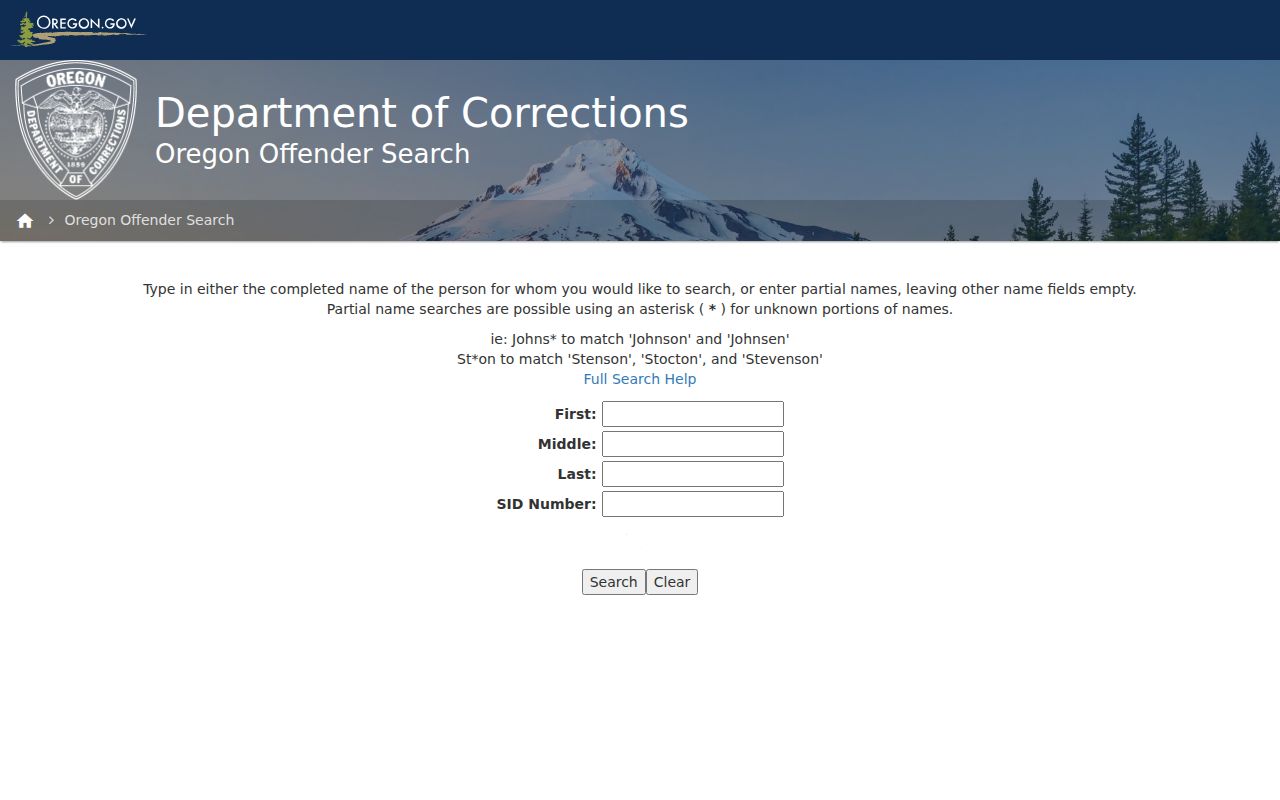 Corvallis resident lookup Oregon Offender Search public safety source